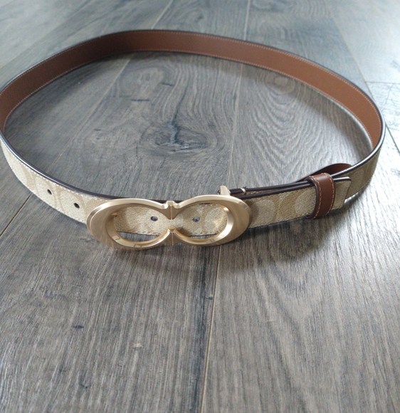 Elegant Gold and Tan Women's Belt - Picture 2 of 11